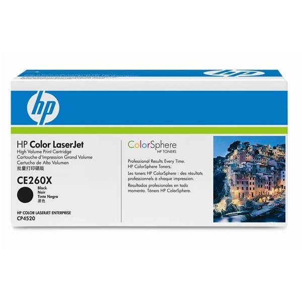 HP Color Laserjet Toner CE260X black - reduziert